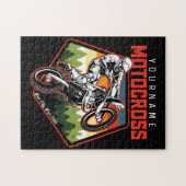 Aangepaste Motocross-racebesturing met vuil spoor Legpuzzel (Horizontaal)