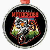 Aangepaste Motocross-racebesturing met vuil spoor Metalen Ornament