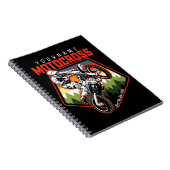 Aangepaste Motocross-racebesturing met vuil spoor Notitieboek (Rechterzijde)