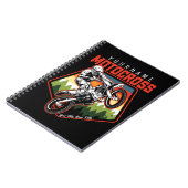 Aangepaste Motocross-racebesturing met vuil spoor Notitieboek (Linkerzijde)