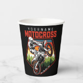 Aangepaste Motocross-racebesturing met vuil spoor Papieren Bekers (Voorkant)