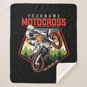 Aangepaste Motocross-racebesturing met vuil spoor Sherpa Deken