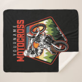 Aangepaste Motocross-racebesturing met vuil spoor Sherpa Deken (Voorkant (horizontaal))