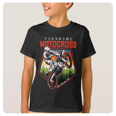 Aangepaste Motocross-racebesturing met vuil spoor T-shirt