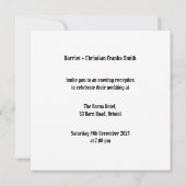 Aangepaste motor en zijspan bruiloft kaart (Achterkant)