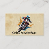 Aangepaste motorcross motorfiets visitekaartje (Achterkant)