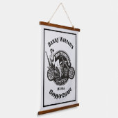 Aangepaste motorfiets Babe Chopper Garage Hangend Wandkleed (Gebogen)