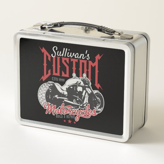 Aangepaste motorfiets Big Bad Bike Biker Garage (Achterkant)