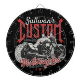 Aangepaste motorfiets Big Bad Bike Biker Garage Dartbord (Voorkant)
