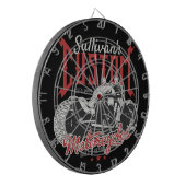 Aangepaste motorfiets Big Bad Bike Biker Garage Dartbord (Voorkant Links)