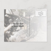 Aangepaste motorfiets Biker Save the Date Briefkaa Aankondigingskaart (Achterkant)