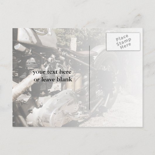 Aangepaste motorfiets Biker Save the Date Briefkaa Aankondigingskaart (Achterkant)