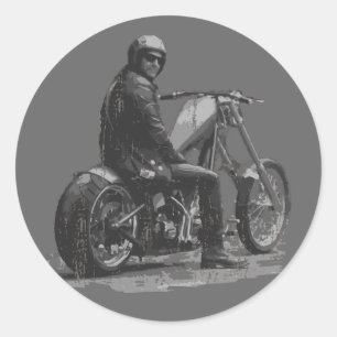 Aangepaste Motorfiets Chopper Liefde Ronde Sticker