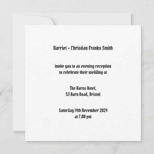 Aangepaste Motorfiets en Sidecar avond Kaart (Achterkant)