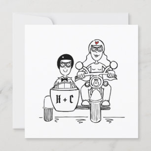 Aangepaste Motorfiets en Sidecar avond Kaart