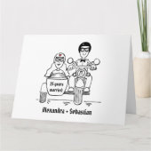 Aangepaste motorfiets en Sidecar-Jubileum Kaart (Voorkant)