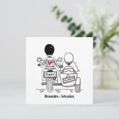 Aangepaste motorfiets en Sidecar-Jubileum Kaart (Staand voorkant)