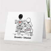 Aangepaste motorfiets en Sidecar-Jubileum Kaart (Voorkant)