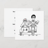 Aangepaste motorfiets- en sidecar-weddenschappen kaart (Voorkant / Achterkant)