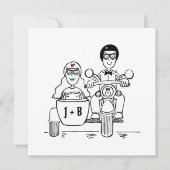 Aangepaste motorfiets- en sidecar-weddenschappen kaart (Voorkant)