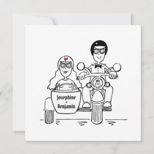 Aangepaste motorfiets- en sidecar-weddenschappen kaart