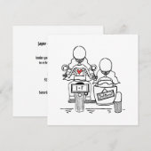 Aangepaste motorfiets en zijspan avond voor twee b kaart (Voorkant / Achterkant)