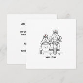 Aangepaste motorfiets en zijspan avond voor twee b kaart (Voorkant / Achterkant)