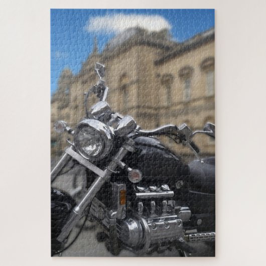 Aangepaste motorfiets in Bath, Engeland. Legpuzzel (Verticaal)