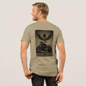 Aangepaste motorfiets met schedel en vleugel Graph Tri-Blend Shirt (Voorkant)