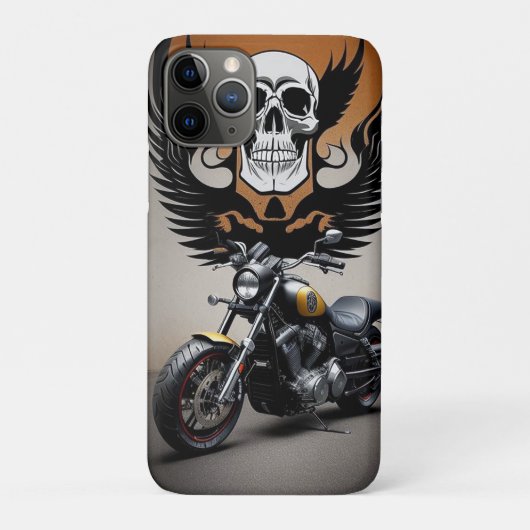 Aangepaste motorfiets met schedelgrafiek Case-Mate iPhone case (Achterkant)