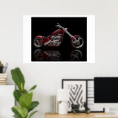 Aangepaste motorfiets poster (Thuiskantoor)