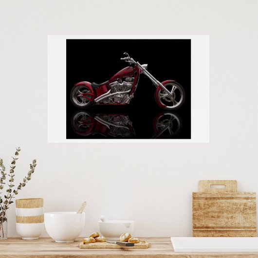 Aangepaste motorfiets poster (Keuken)