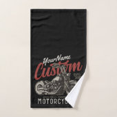 Aangepaste motorfiets Rebel Cruiser Biker Garage Bad Handdoek (Handdoek)