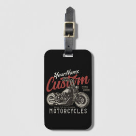 Aangepaste motorfiets Rebel Cruiser Biker Garage Bagagelabel