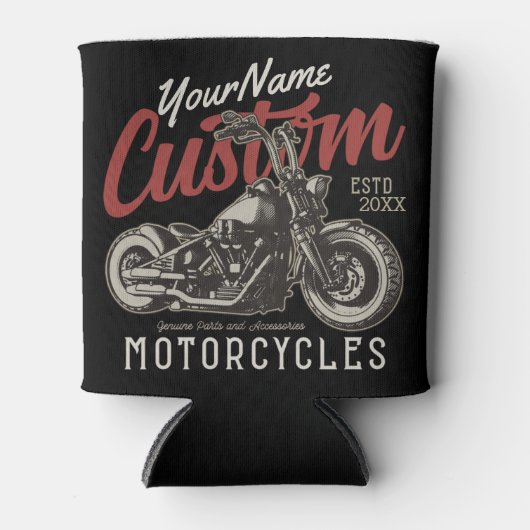 Aangepaste motorfiets Rebel Cruiser Biker Garage Blikjeskoeler (Voorkant)