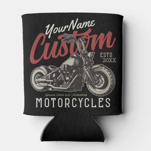 Aangepaste motorfiets Rebel Cruiser Biker Garage Blikjeskoeler (Achterkant)