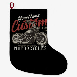 Aangepaste motorfiets Rebel Cruiser Biker Garage Grote Kerstsok