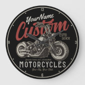 Aangepaste motorfiets Rebel Cruiser Biker Garage Grote Klok (Voorkant)