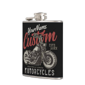 Aangepaste motorfiets Rebel Cruiser Biker Garage Heupfles (Links)