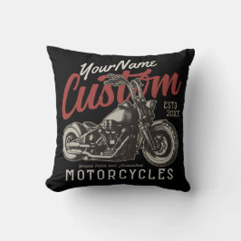 Aangepaste motorfiets Rebel Cruiser Biker Garage Kussen