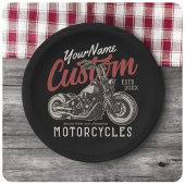 Aangepaste motorfiets Rebel Cruiser Biker Garage Papieren Bordje