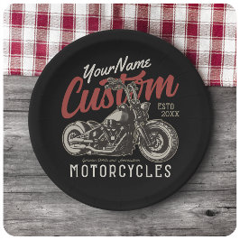 Aangepaste motorfiets Rebel Cruiser Biker Garage Papieren Bordje