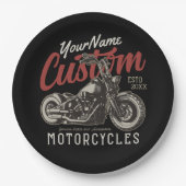 Aangepaste motorfiets Rebel Cruiser Biker Garage Papieren Bordje (Voorkant)