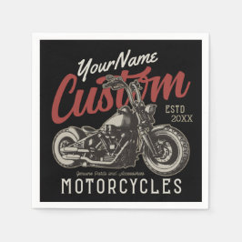 Aangepaste motorfiets Rebel Cruiser Biker Garage Servet