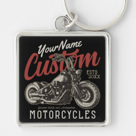 Aangepaste motorfiets Rebel Cruiser Biker Garage Sleutelhanger