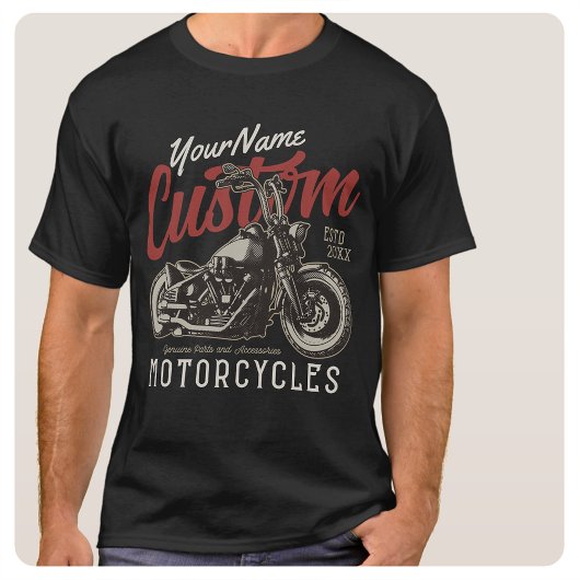 Aangepaste motorfiets Rebel Cruiser Biker Garage T-shirt