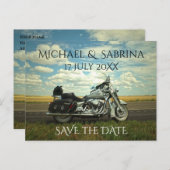Aangepaste motorfiets Sla de datum op Aankondigingskaart (Voorkant / Achterkant)
