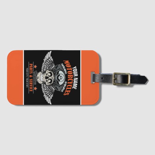 Aangepaste motorfiets van motorfiets met motorfiet bagagelabel (Voorkant (horizontaal))