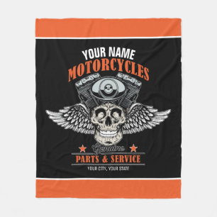 Aangepaste motorfiets van motorfiets met motorfiet fleece deken