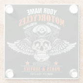 Aangepaste motorfiets van motorfiets met motorfiet glazen onderzetter (Achterkant)